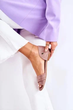 Maciejka Zamszowe Sandały 03615-02 Brązowe