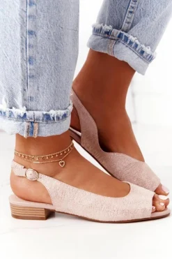 Buty Sergio Leone Sandały Na Obcasie|Sandały Płaskie*Zamszowe Sandały Na Obcasie Sergio Leone SK807 Różowe