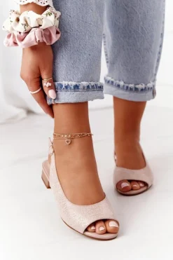 Buty Sergio Leone Sandały Na Obcasie|Sandały Płaskie*Zamszowe Sandały Na Obcasie Sergio Leone SK807 Różowe