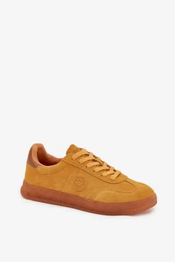 Damskie Big Star Shoes Zamszowe Sneakersy Damskie Big Star RR274846 HI-POLY SYSTEM Żółte