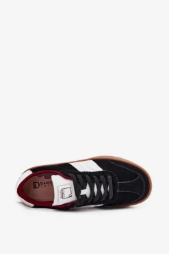 Daniel Lopez Just Dare Buty Sportowe Na Platformie|Sneakersy Damskie*Zamszowe Sneakersy Damskie SS2D4021 Czarne Czarny