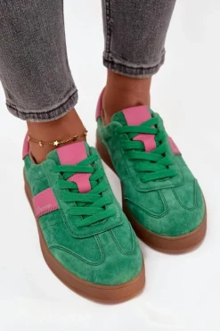 Damskie Buty damskie Vinceza Zamszowe Sneakersy Damskie Vinceza 79576 Zielone