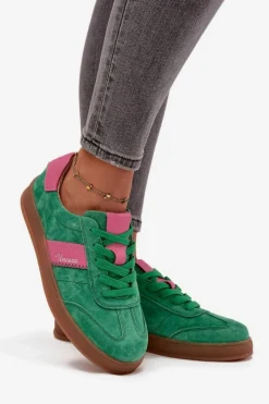 Damskie Buty damskie Vinceza Zamszowe Sneakersy Damskie Vinceza 79576 Zielone