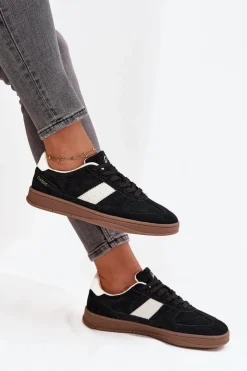 Buty damskie Vinceza Sneakersy Damskie*Zamszowe Sneakersy Damskie Vinceza 14029 Czarne Czarny