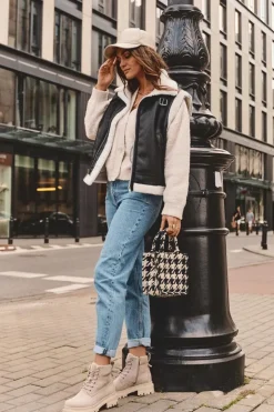 Damskie Boto Zamszowe Trapery Botki Ocieplane Beżowe Alden