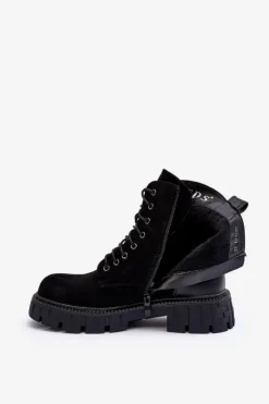 Best Boto Zamszowe Workery Botki Ocieplane Czarne Atuna