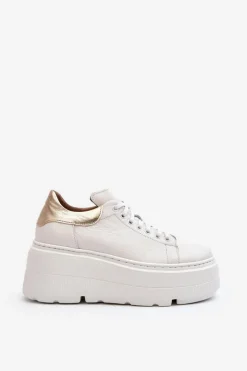 Zazoo Buty Sportowe Na Platformie*10165 Buty Sportowe Damskie Na Masywnej Platformie Białe