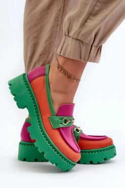 Zazoo Mokasyny Damskie Skórzane*3476 Mokasyny Skórzane Damskie Zielone