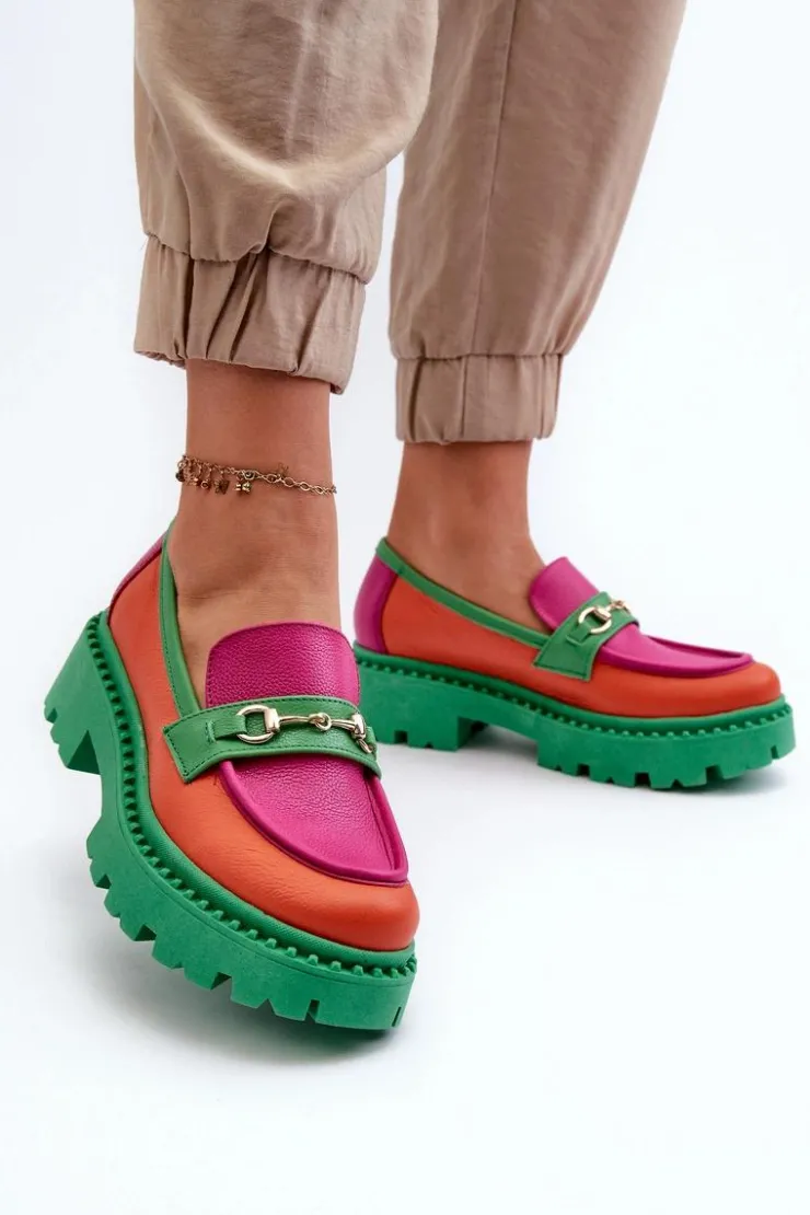 Zazoo Mokasyny Damskie Skórzane*3476 Mokasyny Skórzane Damskie Zielone