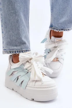 Damskie Zazoo 2F-7033 Sneakersy Na Masywnej Platformie e