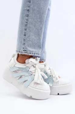 Damskie Zazoo 2F-7033 Sneakersy Na Masywnej Platformie e