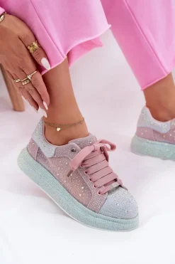 Best GOE Zdobione Sneakersy Na Platformie RR2N4009 Multikolor